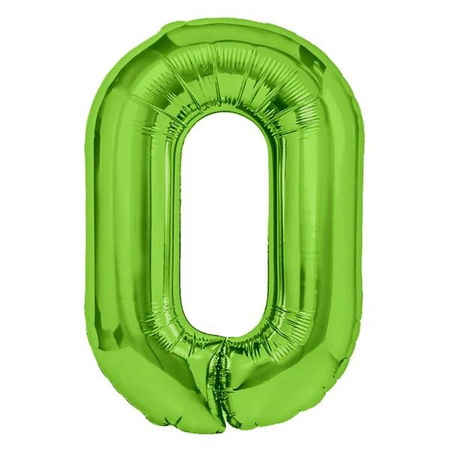 BALON FOLIOWY 100 CM CYFRA 0 ZIELONY