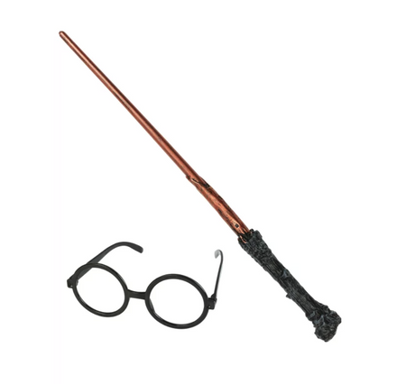 ZESTAW CZARODZIEJA RÓŻDŻKA I OKULARY