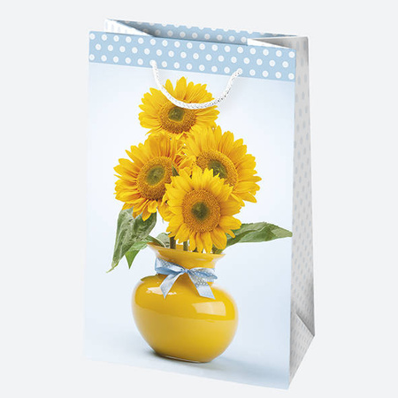 TOREBKA PREZENTOWA SŁONECZNIKI 16X24X7 CM