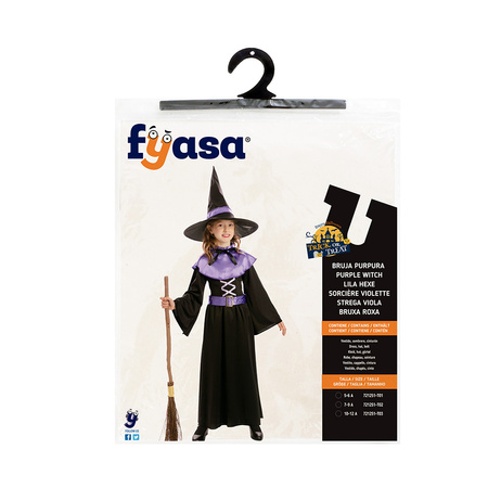 STRÓJ DZIECIĘCY CZAROWNICA CZARNO-FIOLETOWA