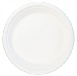 TALERZE BIAŁE TRZCINA CUKROWA 23 CM 6 SZT