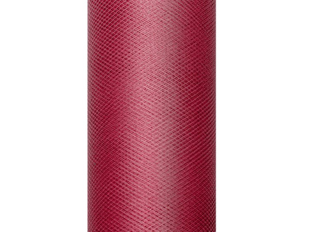 TIUL GŁADKI BORDOWY 30 cm x 9 m