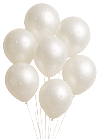 ZESTAW BALONY PERŁOWE BIAŁE I PEREŁKI 