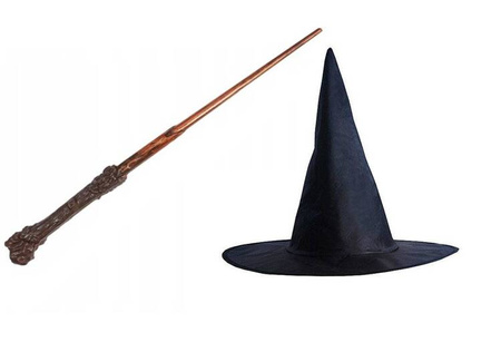 ZESTAW CZARODZIEJA KAPELUSZ + RÓŻDŻKA
