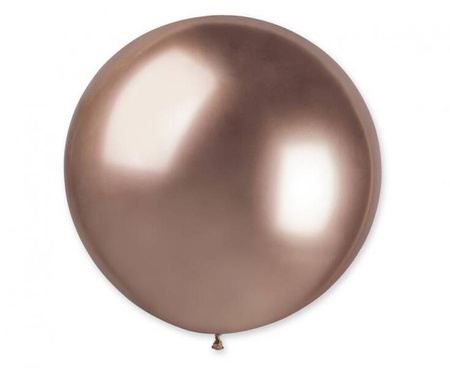BALON LATEKSOWY GEMAR 80 cm KULA RÓŻOWE ZŁOTO 1 szt. GLOSSY