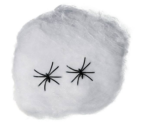 ZESTAW DEKORACJI HALLOWEEN ZASŁONA CZARNA +PAJĘCZYNA 20 G +PAJĄKI+TAŚMA MIEJSCE ZBRODNI