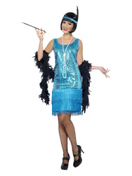 FLAPPER NIEBIESKI CEKINY