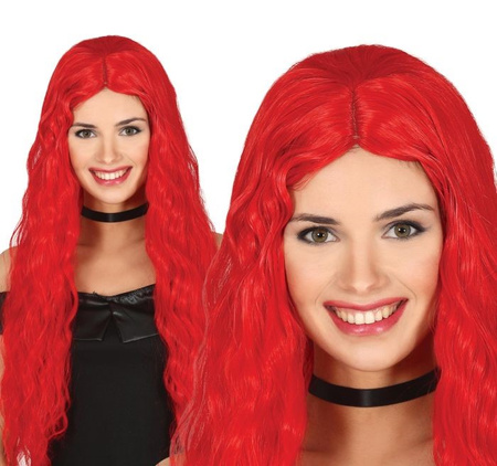 CZERWONA PERUKA DŁUGA 
