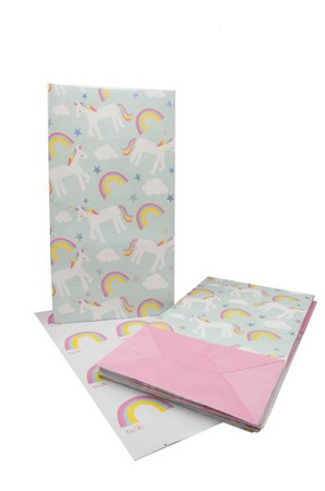 TOREBKI NA PREZENTY Z NAKLEJKAMI JEDNOROŻEC