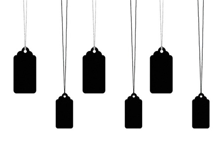 Zawieszki do prezentów z falbanką (1 karton / 40 op.) (1 op. / 6 szt.)