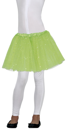 SPÓDNICZKA TUTU ZIELONA NEONOWA W GWIAZDKI 30 CM