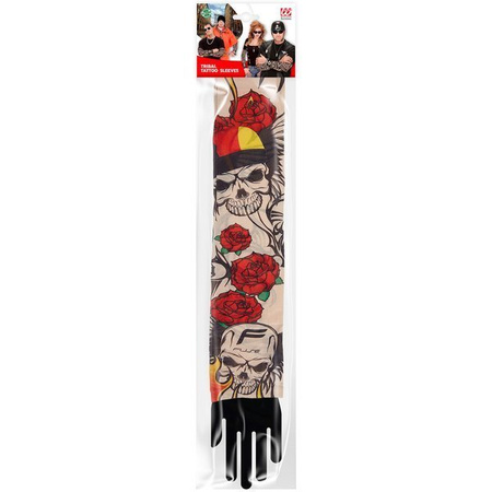 RĘKAW TATUAŻ CZASZKA RÓŻE