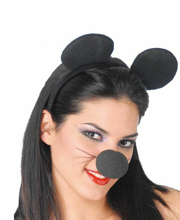 NOS MYSZKI Z GĄBKI CZARNY 