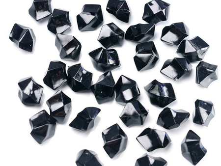 Kryształowy lód, czarny, 25 x 21mm (1 op. / 50 szt.)