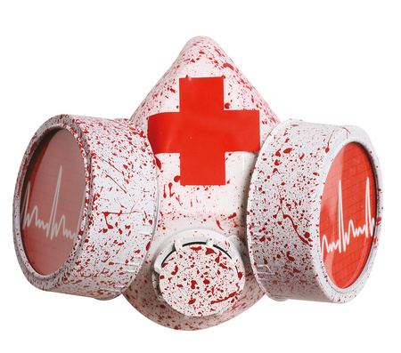 ZAKRWAWIONA MASKA GAZOWA HALLOWEEN