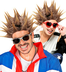 PERUKA IROKEZ KOLCE BRĄZ