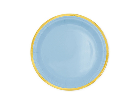 TALERZYKI PAPIEROWE NIEBIESKIE 18CM 6SZT.