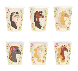 KUBECZKI PAPIEROWE KONIKI 220 ML 6 SZT