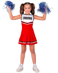 STRÓJ MAŁA CHEERLEADERKA CZERWONA