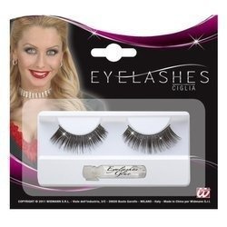 SZTUCZNE RZĘSY CZARNE Z BROKATEM