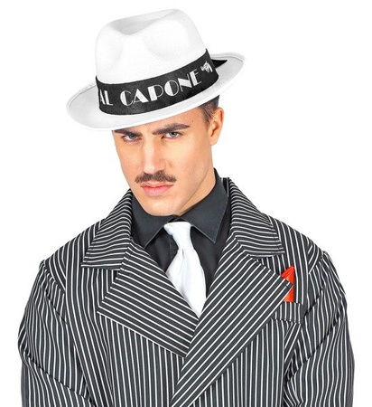KAPELUSZ BIAŁY GANGSTER AL CAPONE