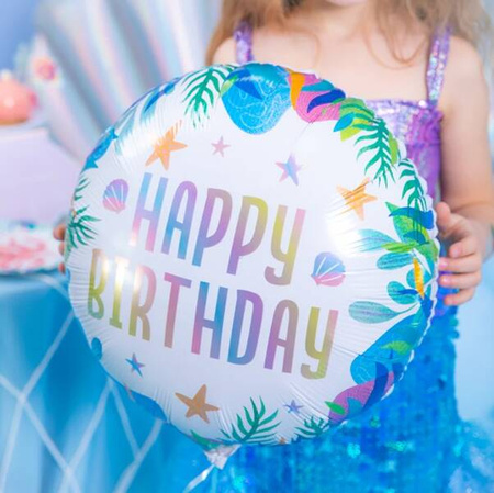 BALON FOLIOWY HAPPY BIRTHDAY OCEAN 45 CM