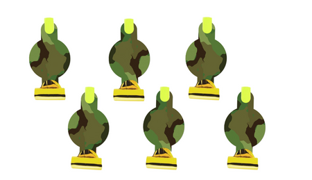 GWIZDKI TRĄBKI ROZWIJANE MORO 6 SZT.