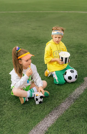 WIADERKA NA PRZEKĄSKI PASKI 14 CM 2 SZT FOOTBALL