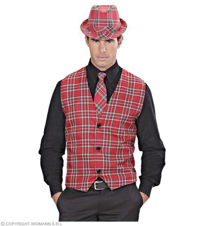 KRAWAT W SZKOCKĄ KRATKĘ