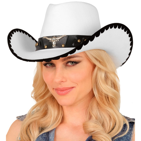 KAPELUSZ KOWBOJSKI BIAŁO-CZARNY