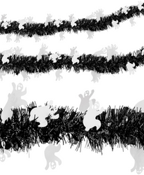 GIRLANDA W DUCHY CZARNA 3 M HALLOWEEN