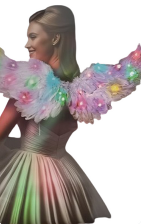 SKRZYDŁA LED BIAŁE ANIOŁEK 80 X 40 CM