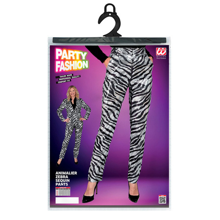 SPODNIE DAMSKIE CEKINOWE ZEBRA