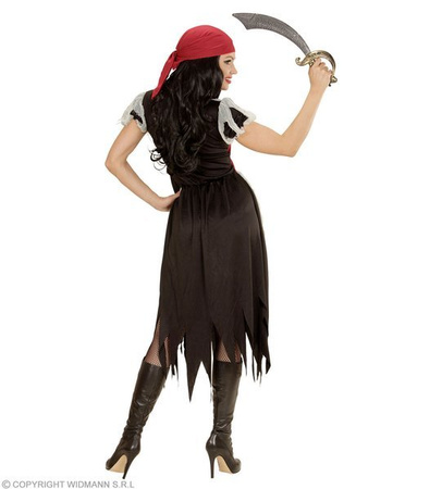 STRÓJ PIRATKI CZARNO-CZERWONY