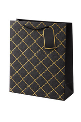 TORBA PREZENTOWA CZARNA TEKSTURA SKÓRY 23 X 18 X 10 CM