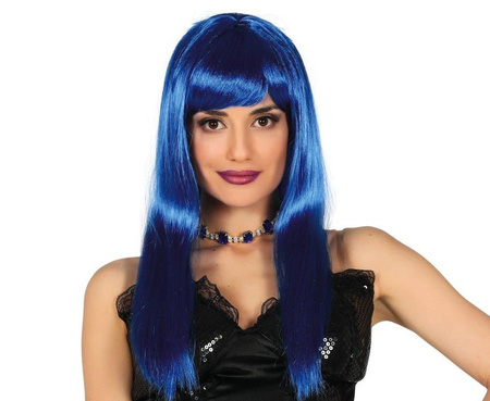 PERUKA NIEBIESKA Z GRZYWKĄ