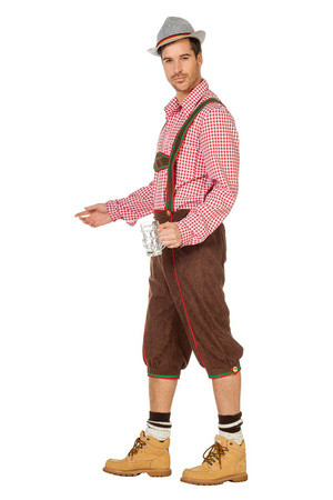 SPODNIE MĘSKIE BAWARSKIE BRĄZOWE 