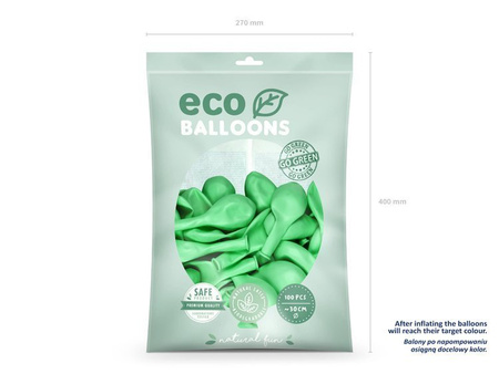 BALONY ECO 30 CM MIĘTA 100 SZT.