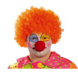 PERUKA WŁOSY KRĘCONE POMARAŃCZOWE