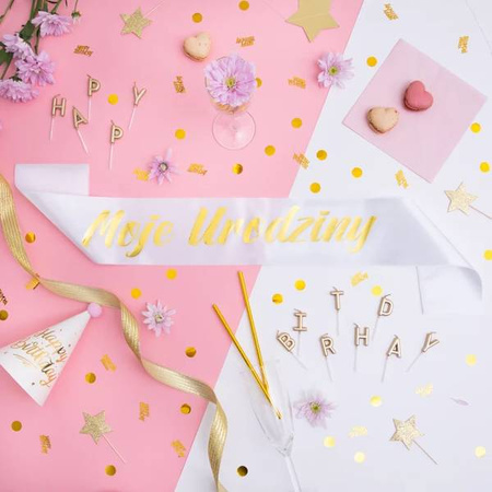 SZARFA MOJE URODZINY BIAŁA