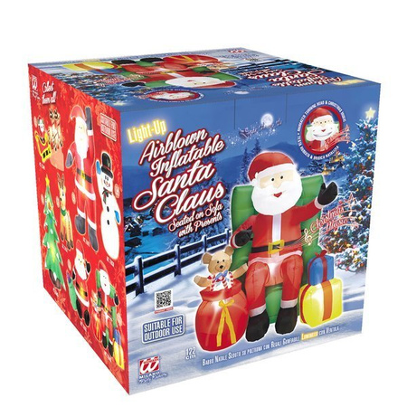 Dekoracja dmuchany Mikołaj Boże Narodzenie świecący