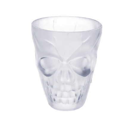 KIELISZKI CZASZKI PRZEZROCZYSTE 4 SZT