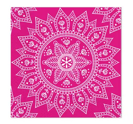 SERWETKI PAPIEROWE RÓZOWE MANDALA 33 CM 20 SZT