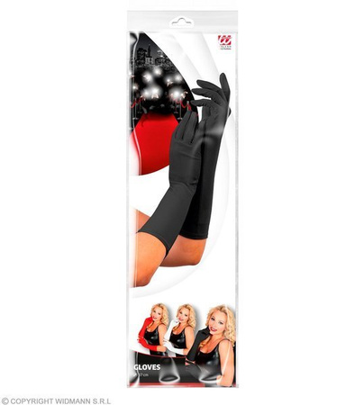 RĘKAWICZKI CZARNE LYCRA 37 CM