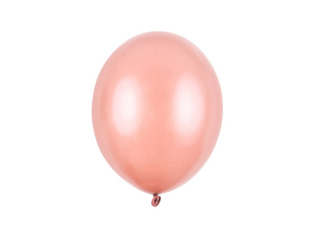 BALONY STRONG 27 CM METALIK RÓŻOWE ZŁOTO 50 SZT