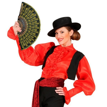 WACHLARZ HISZPAŃSKI ZŁOTO-CZARNY