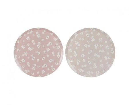 Talerzyki papierowe Stokrotka, okrągłe, 22 cm,  8 szt.