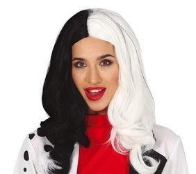 PERUKA CZARNO-BIAŁA