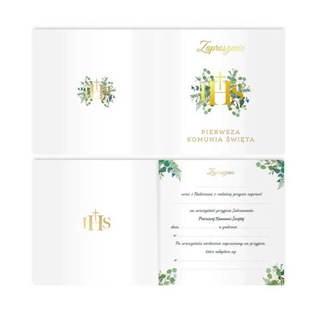 ZAPROSZENIE NA KOMUNIĘ EUKALIPTUS 10 SZT.