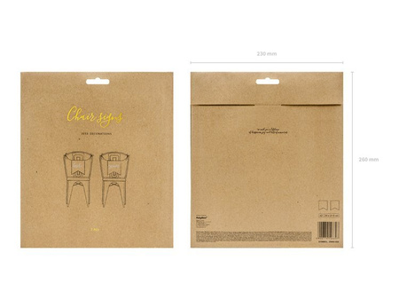 ZAWIESZKI NA KRZESŁO BRIDE GROOM 2 szt.